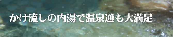 かけ流しの内湯で温泉通も大満足